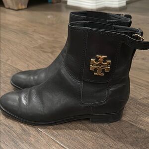 Tory Burch Black Leather Ankle Boots